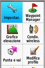 MENU Garmin 64s