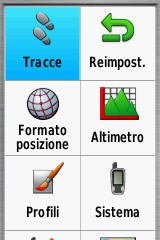 IMPOSTAZIONI Garmin 64s