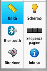 IMPOSTAZIONI Garmin 64s