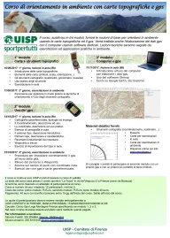 Volantino corso Uisp Gps e cartografia 2017