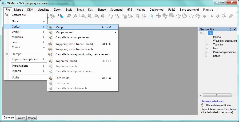 carica mappa