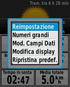 reimpostazioni da computer di viaggio su etrex 30